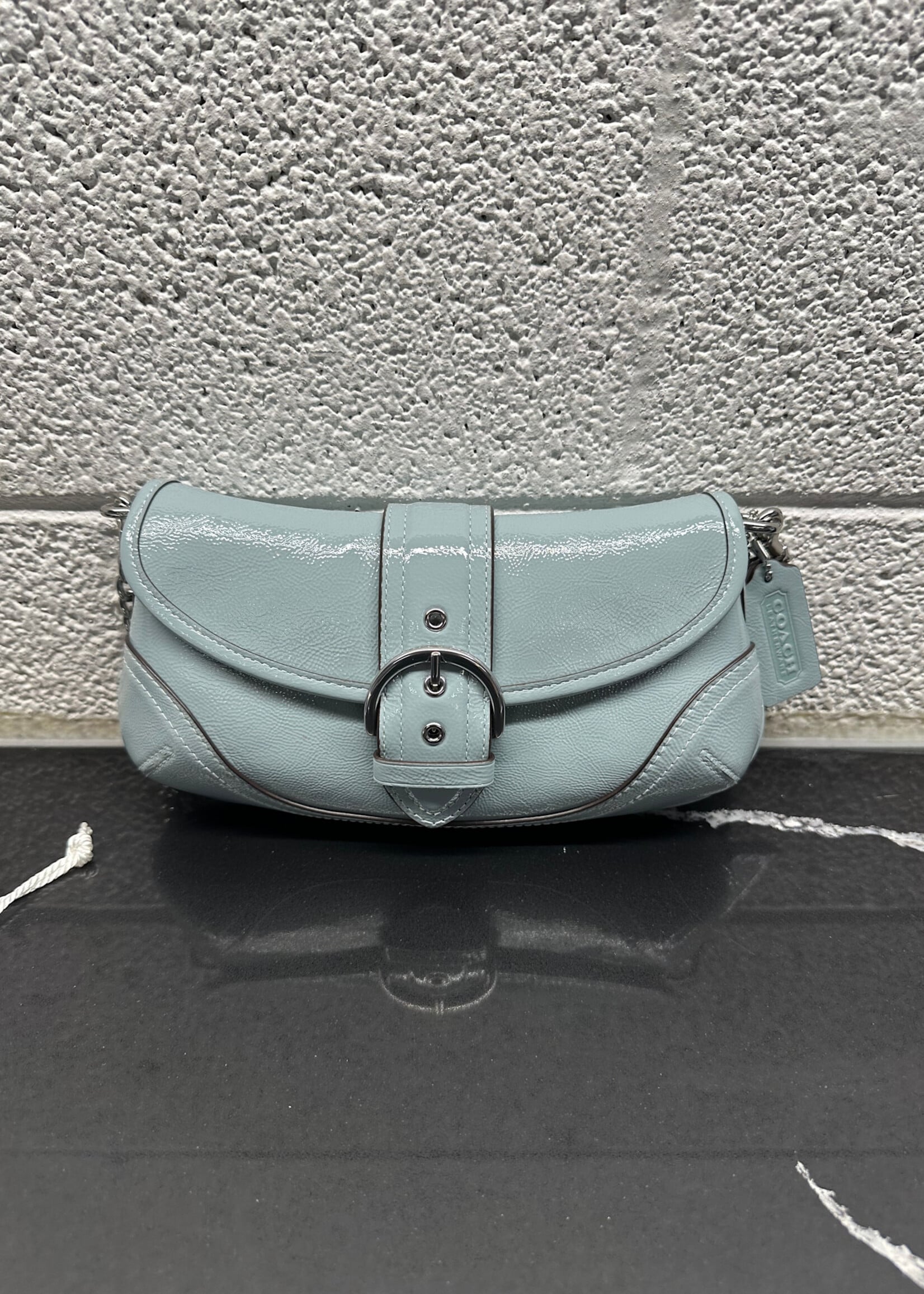 Coach Soho 25 Patent Blue Shoulder Bag