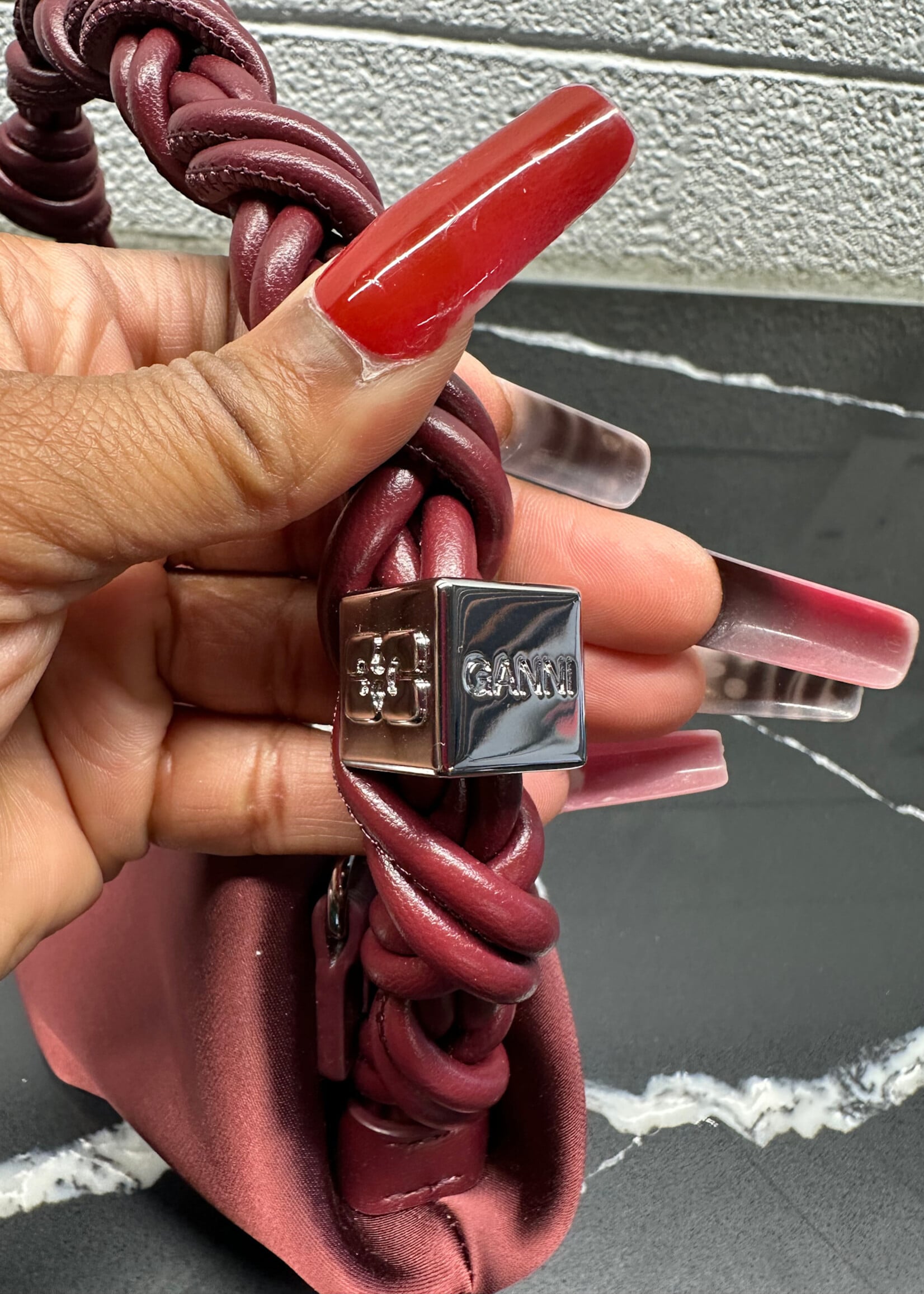 Ganni Bou Satin Bag