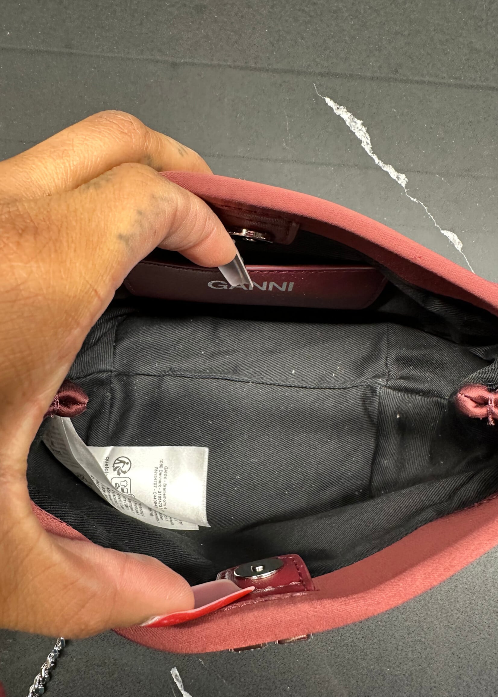 Ganni Bou Satin Bag