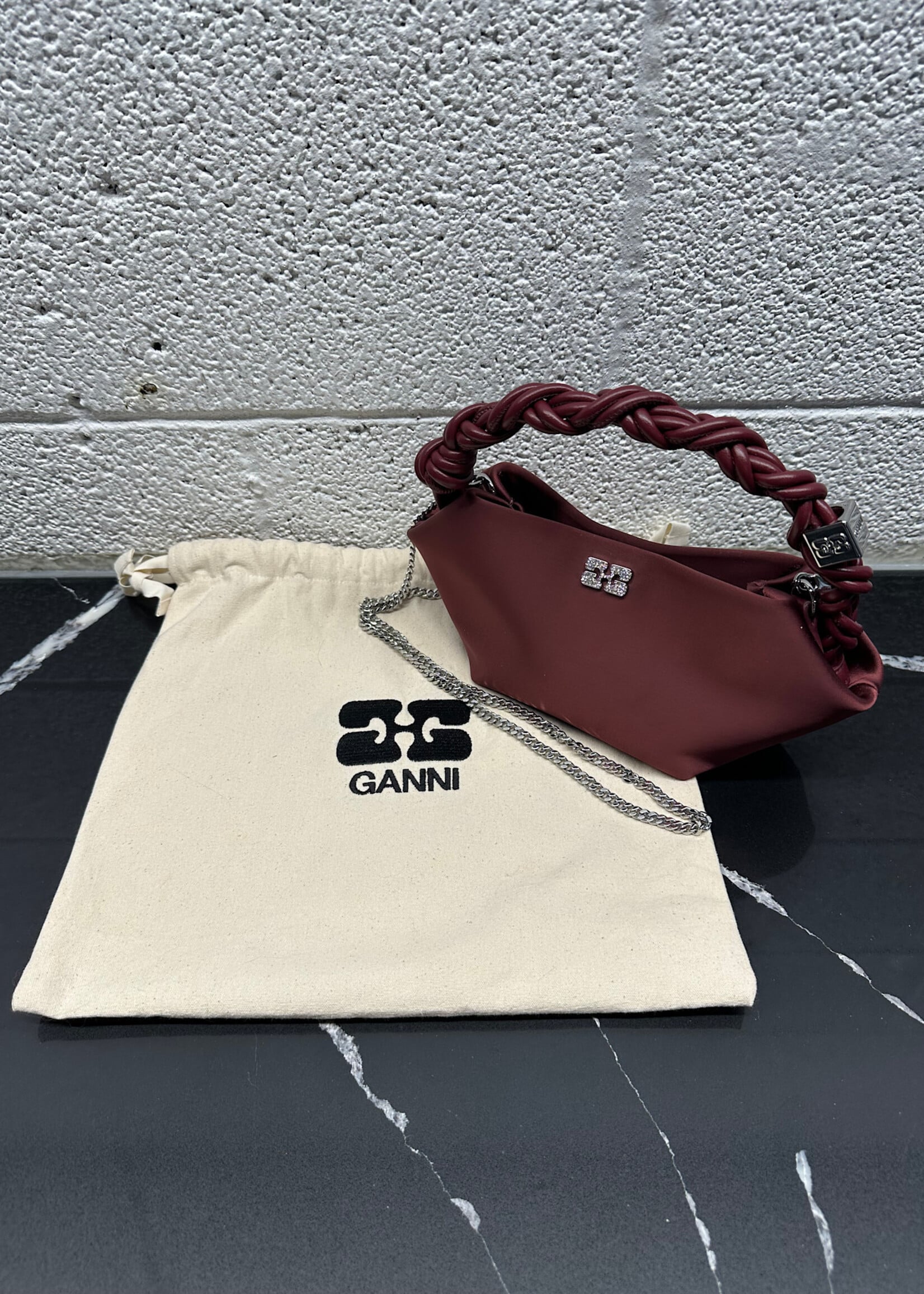 Ganni Bou Satin Bag