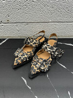 Ganni Leopard Slingback Flats 37/7