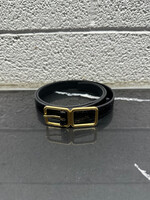 Saint Laurent Gold Square Buckle Belt