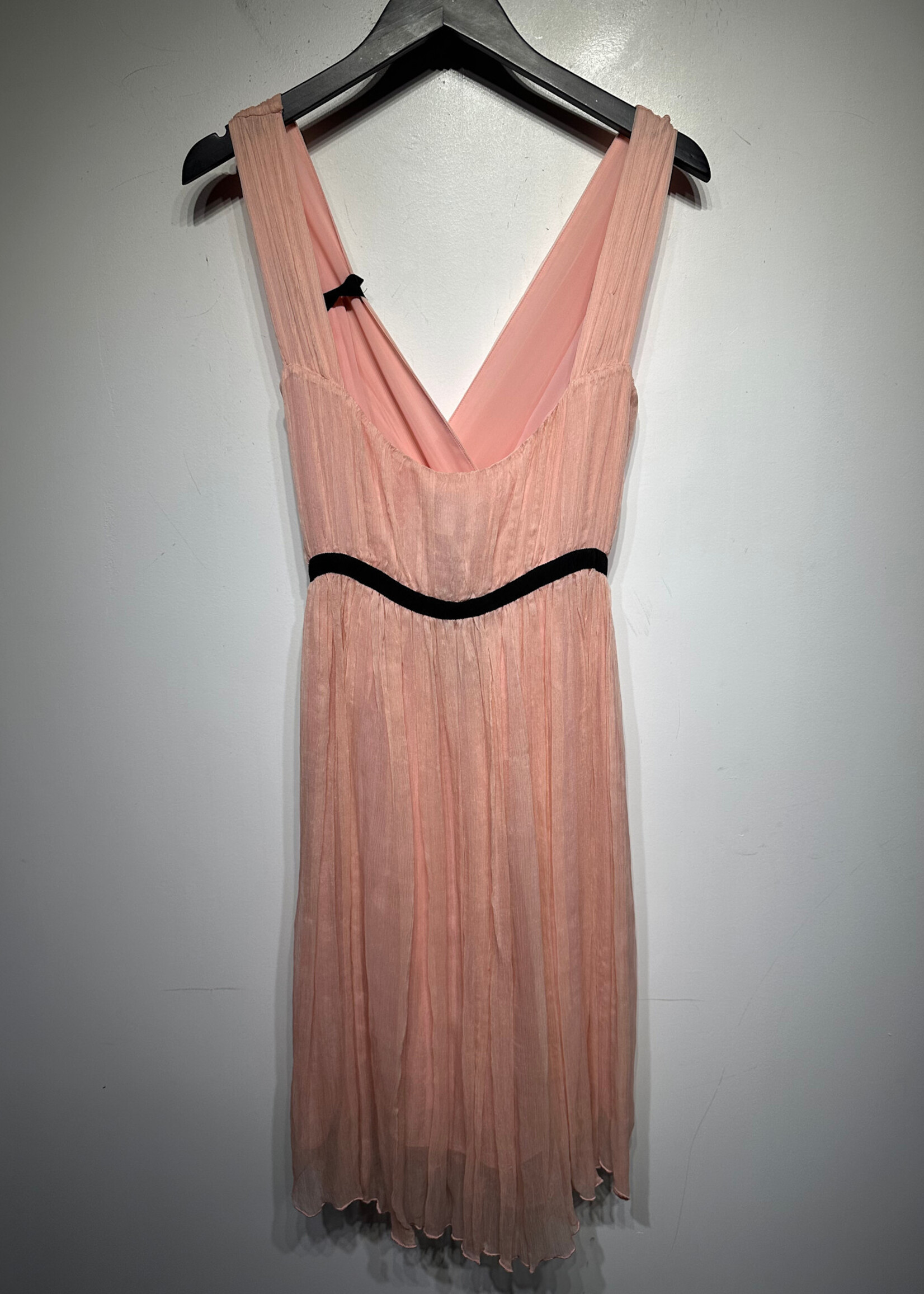 Chloe Pink Pleated Flowy Dress L