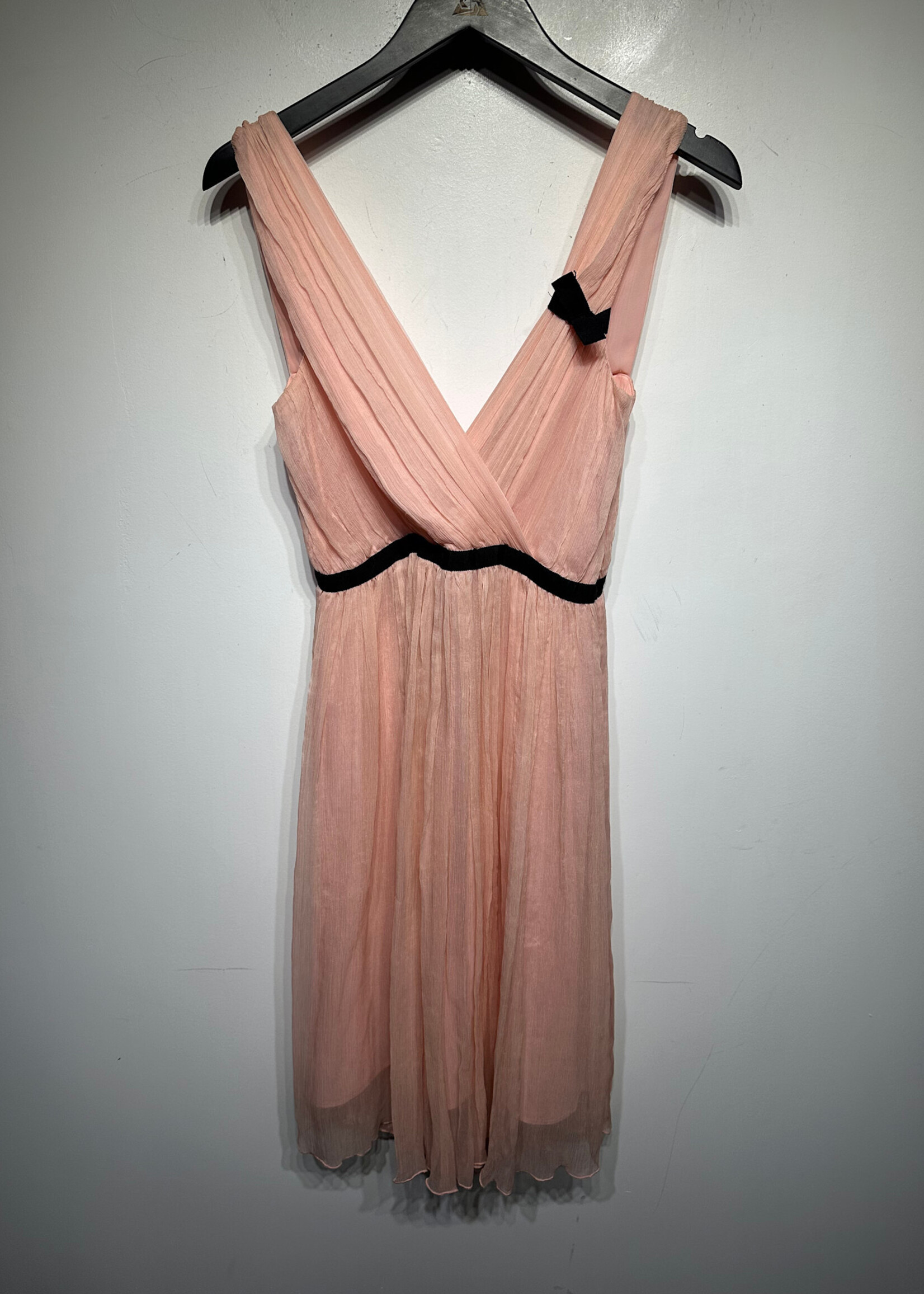 Chloe Pink Pleated Flowy Dress L