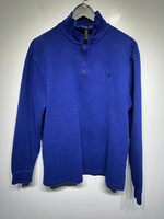 Polo Vintage Blue Q Zip Sweater L