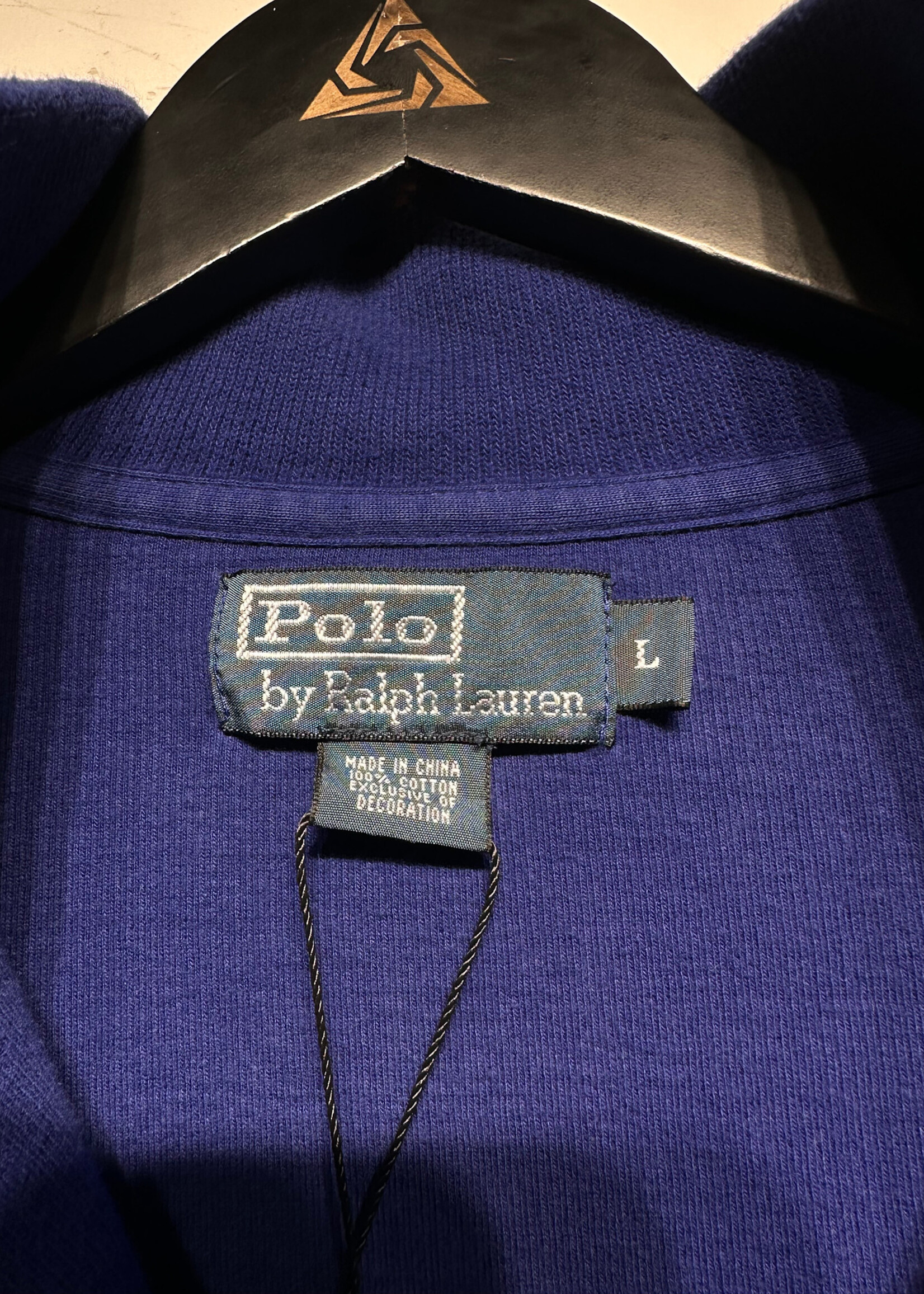 Polo Vintage Blue Q Zip Sweater L