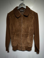 70s Sears Brown Suede Knit Jacket Masc M