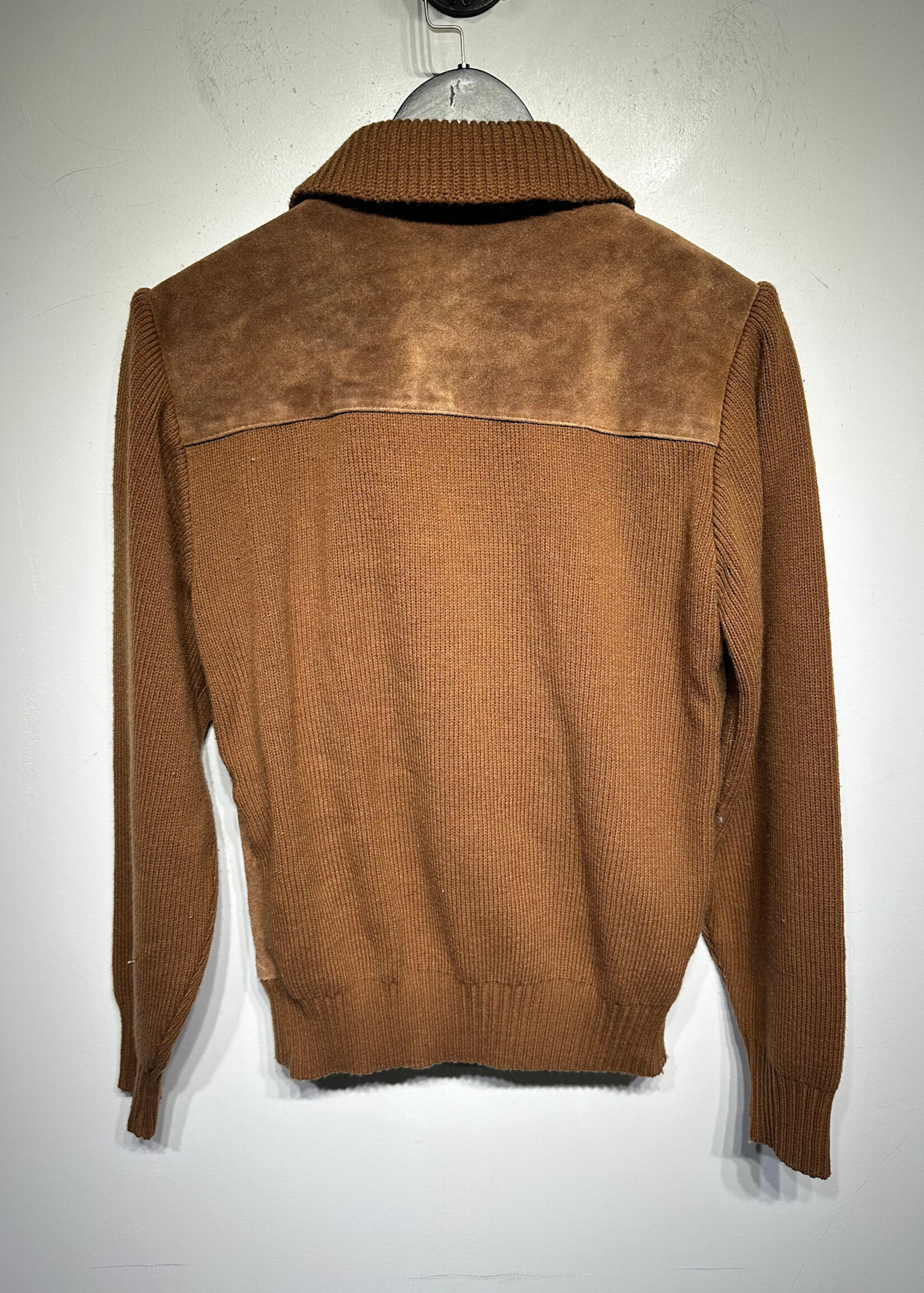 70s Sears Brown Suede Knit Jacket Masc M
