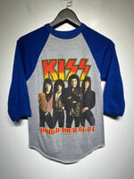 80s Kiss Blue Raglan M