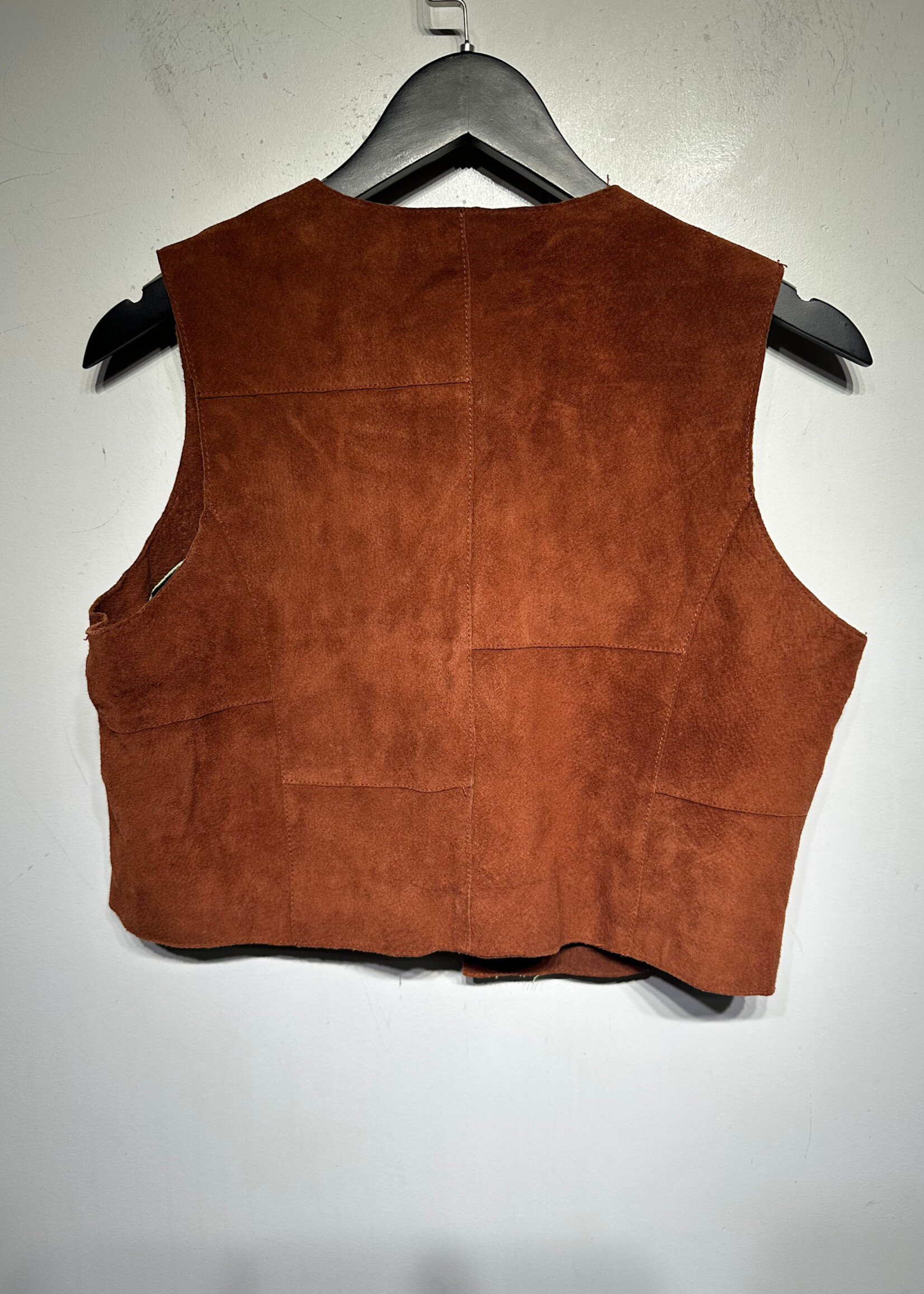 Maxima Wilsons Dark Brown Suede Vest Fem L