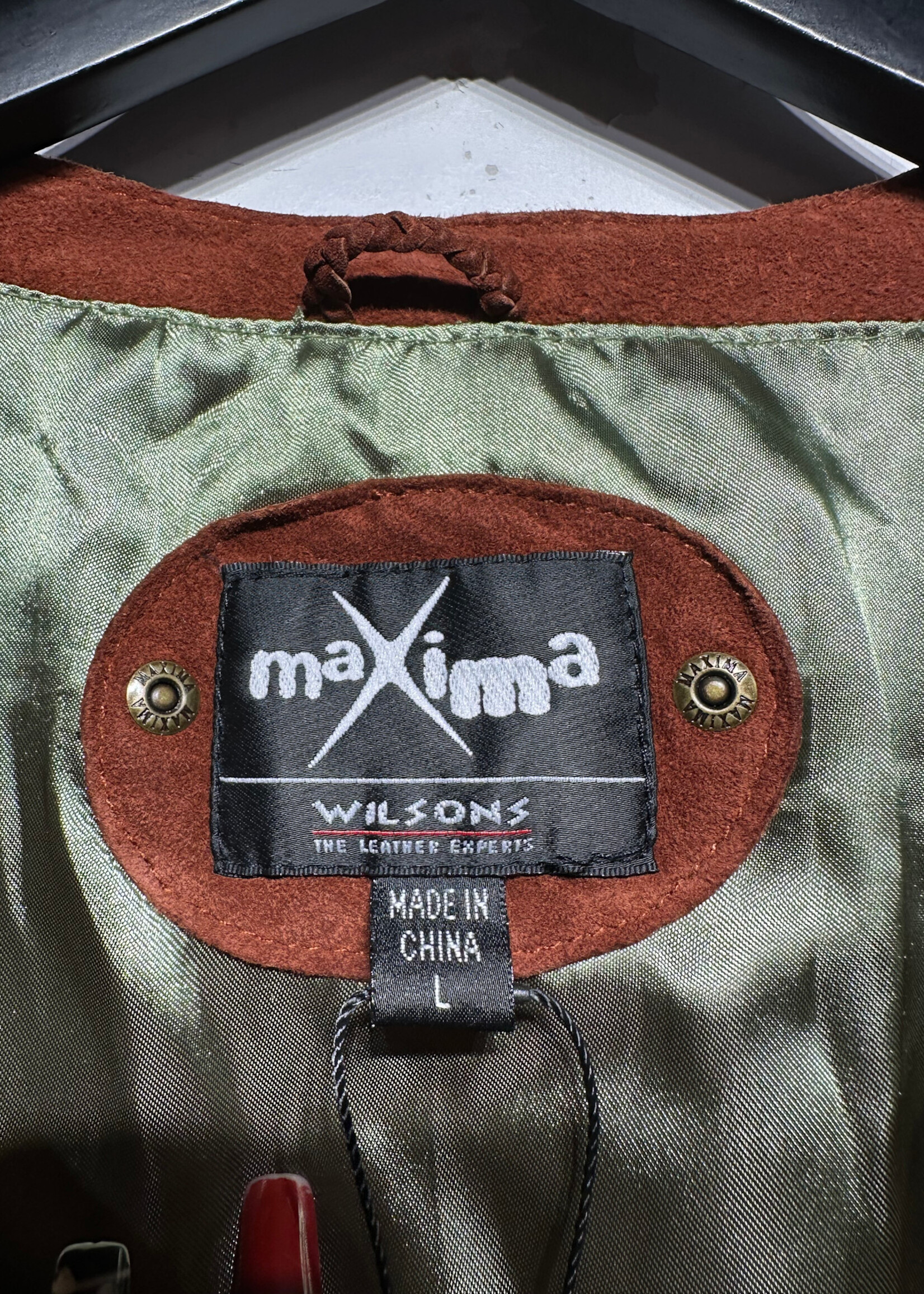 Maxima Wilsons Dark Brown Suede Vest Fem L