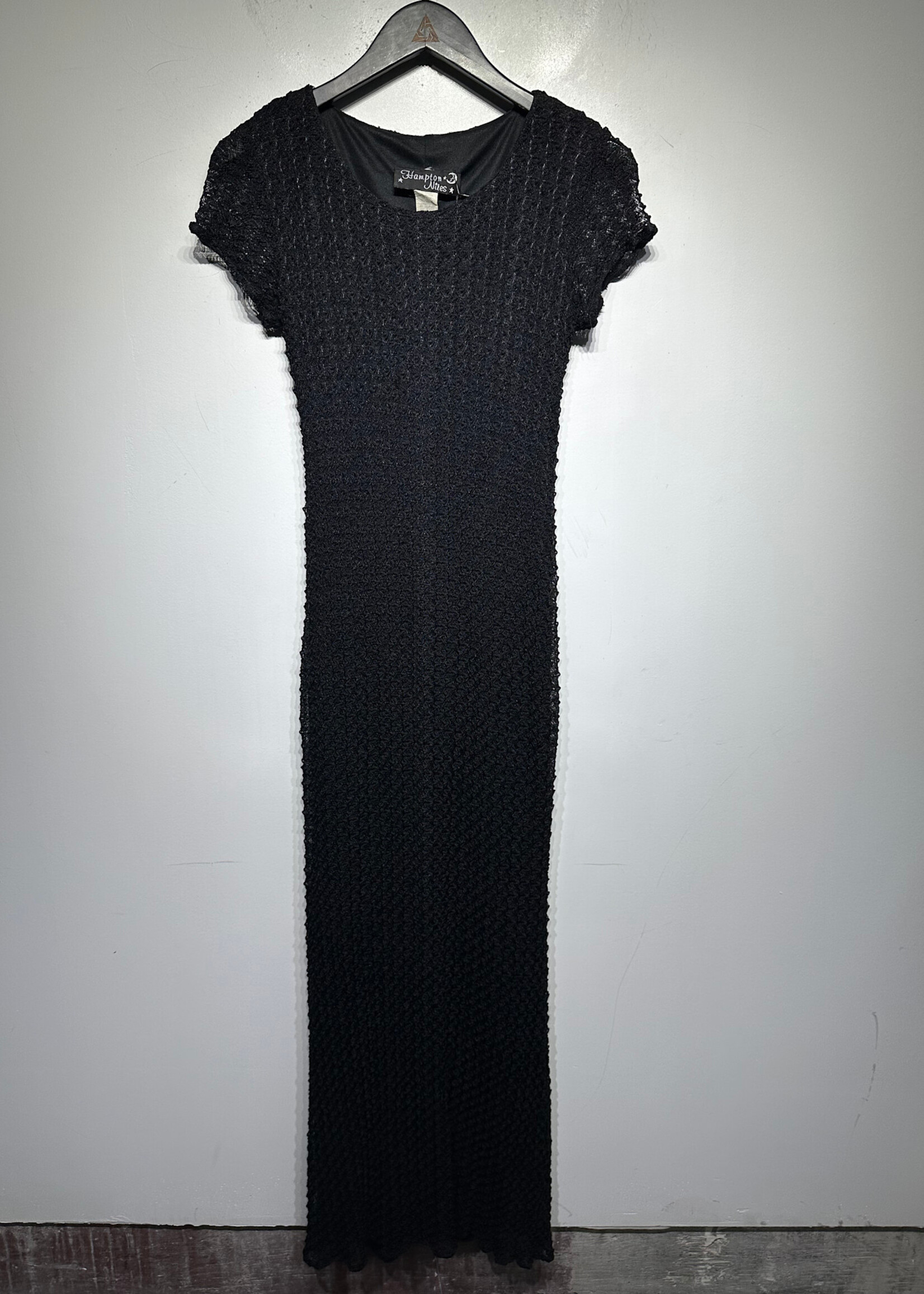 Hampton Nites 90s Black Maxi Dress S