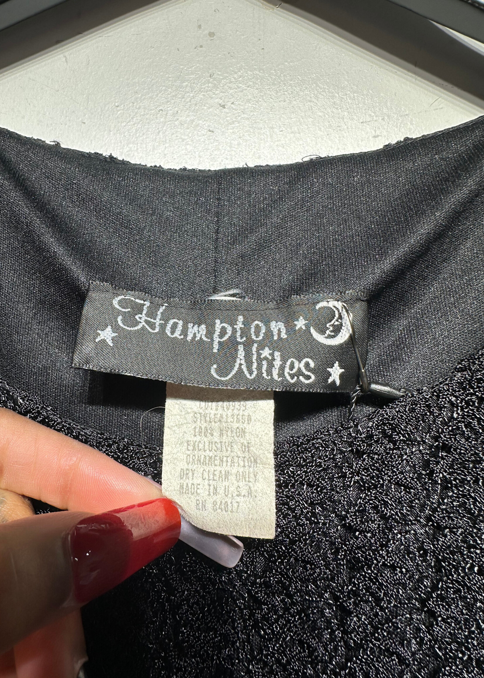 Hampton Nites 90s Black Maxi Dress S