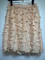 Eva Franco Pastel Peach Petal Midi Skirt 30"