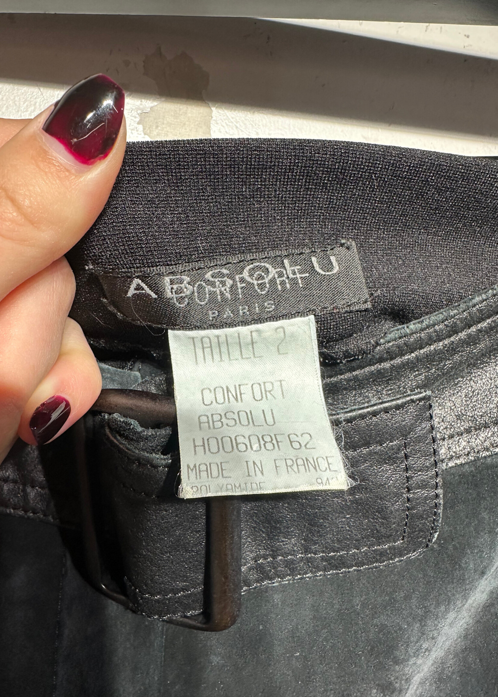 Absolu Confort Vintage Leather Stretch Pants  26