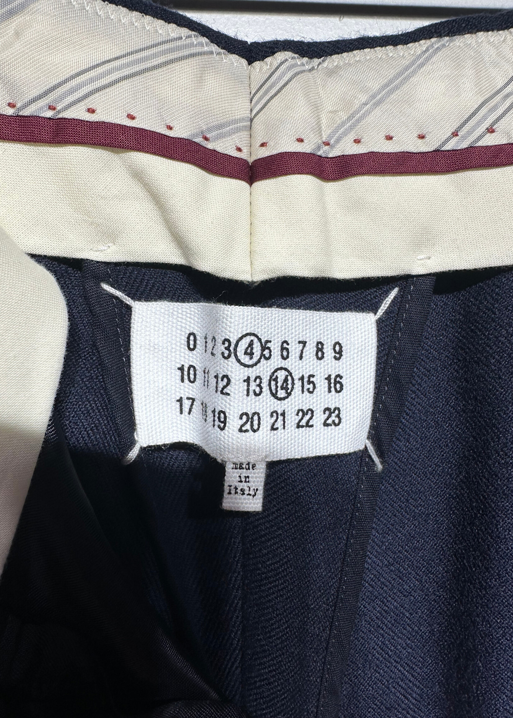 Margiela Navy Blue Wool Trousers 54/38"