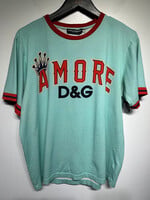 D&G Amore Royal Love Light Blue Tee XL As Is