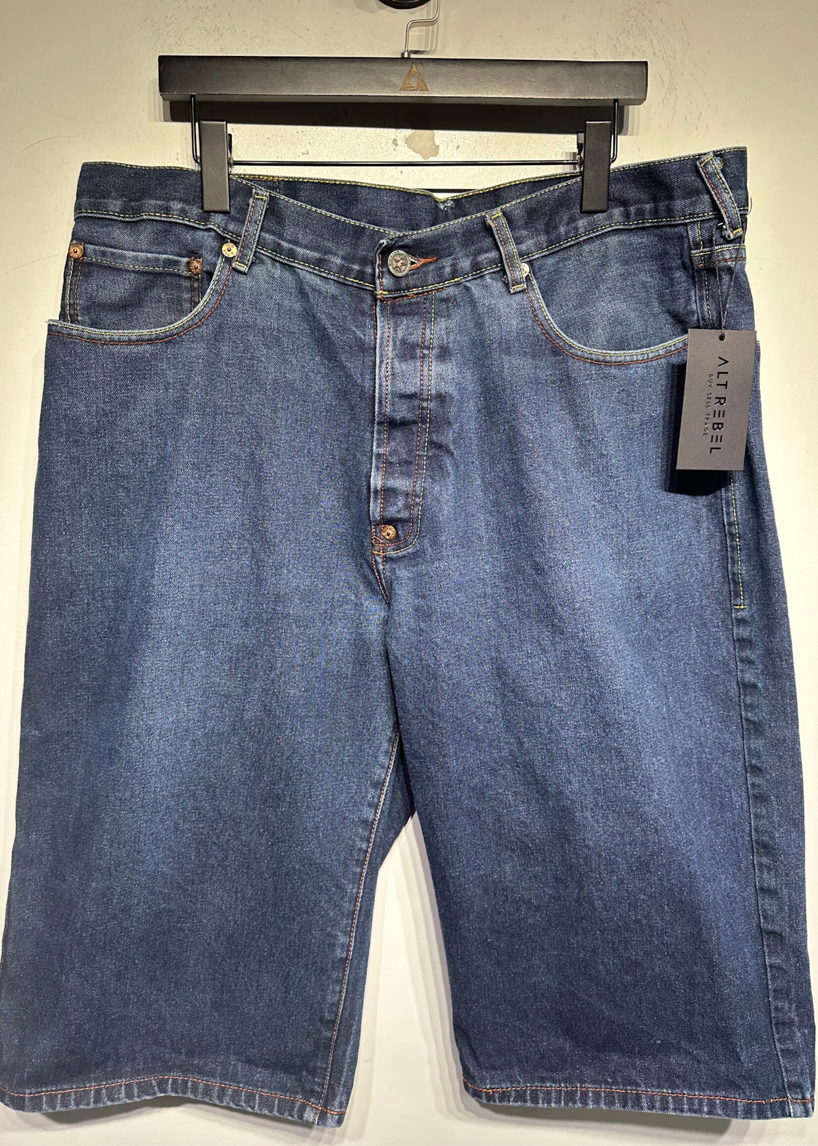 Big Star Mighty Evisu Dark Wash Shorts Masc 40