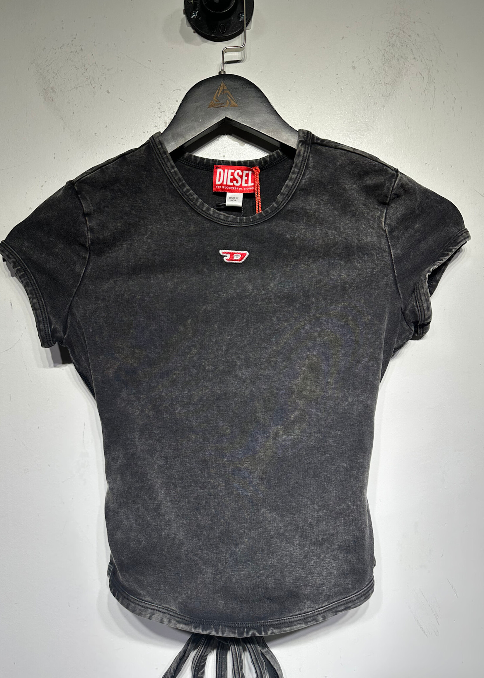 Diesel NWT Washed Gray Tie Back Top Fem S