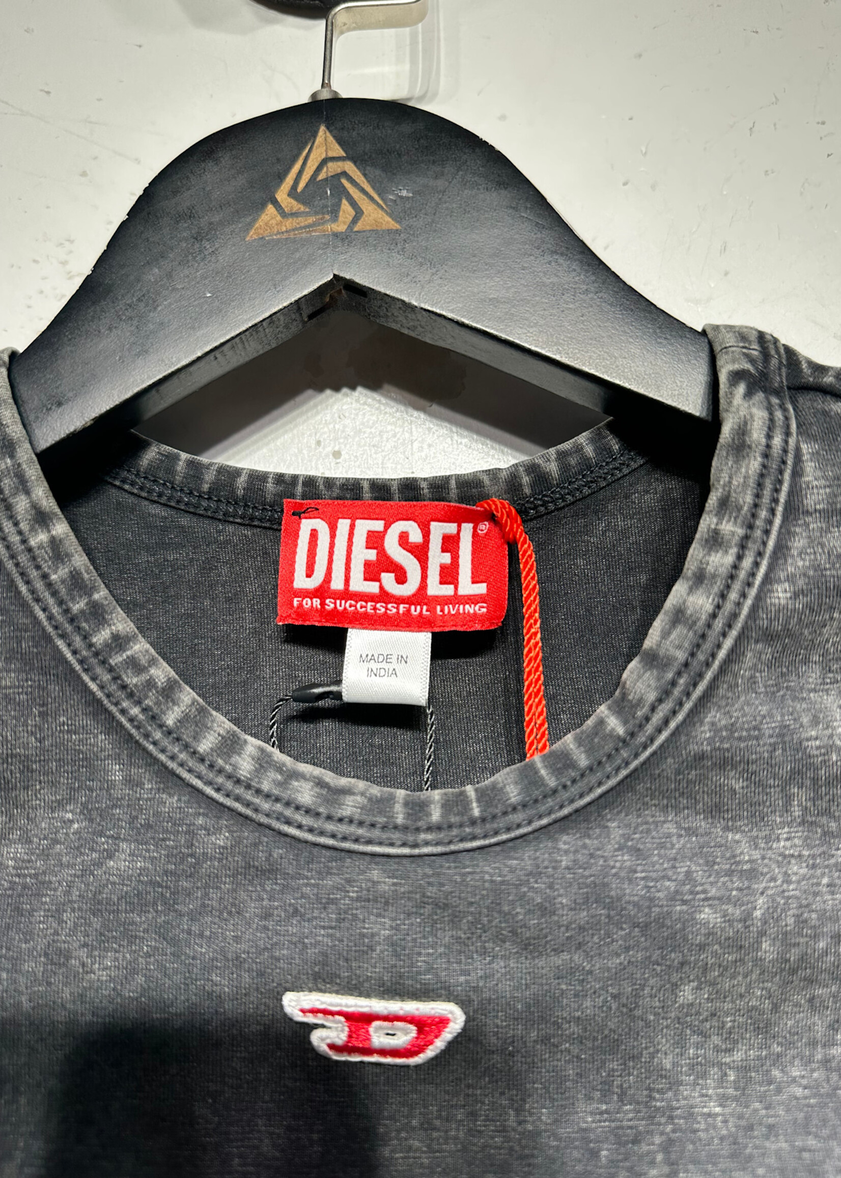 Diesel NWT Washed Gray Tie Back Top Fem S