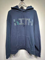 Kith Navy Blue Spellout Logo Hoodie As Is XXL