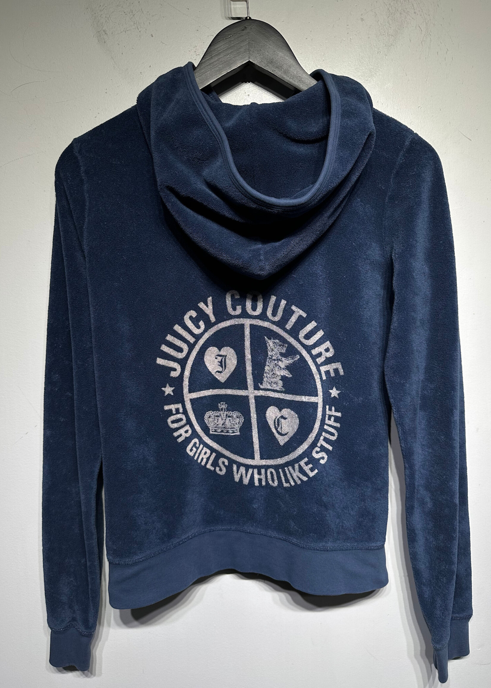 Juicy Couture 2000s Blue Terrycloth Jacket Fem L