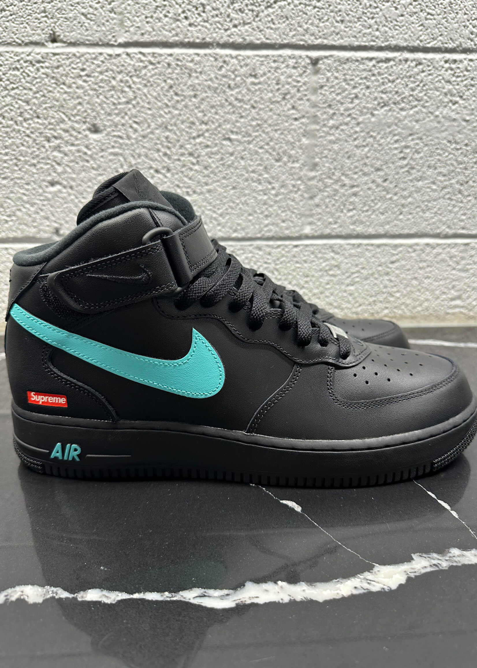 Supreme Black AF-1 Mid Custom Tiffany Masc 11