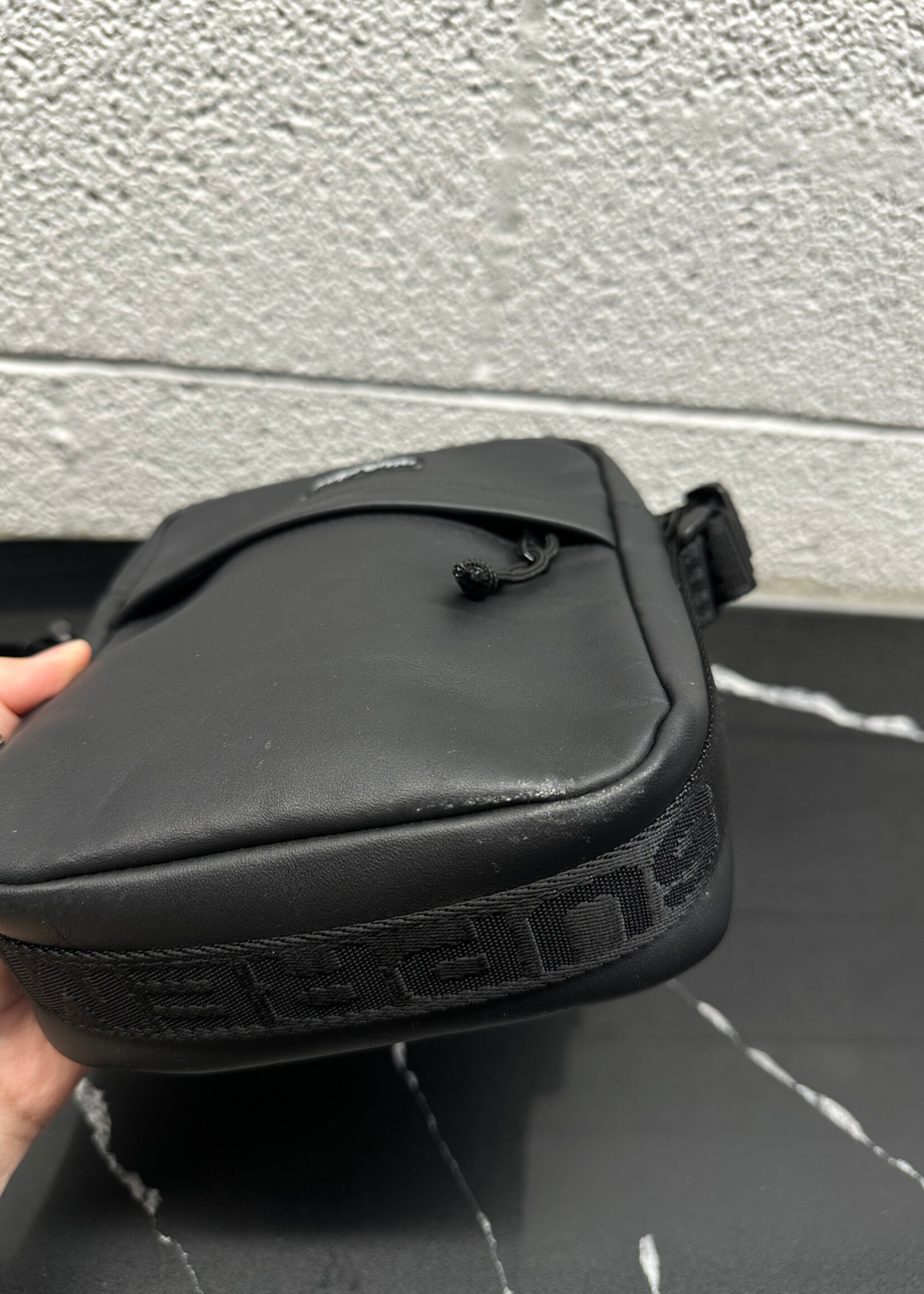 Supreme Black Leather Crossbody Bag