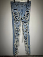 Reworked Pearl Strand Jeans Fem 32