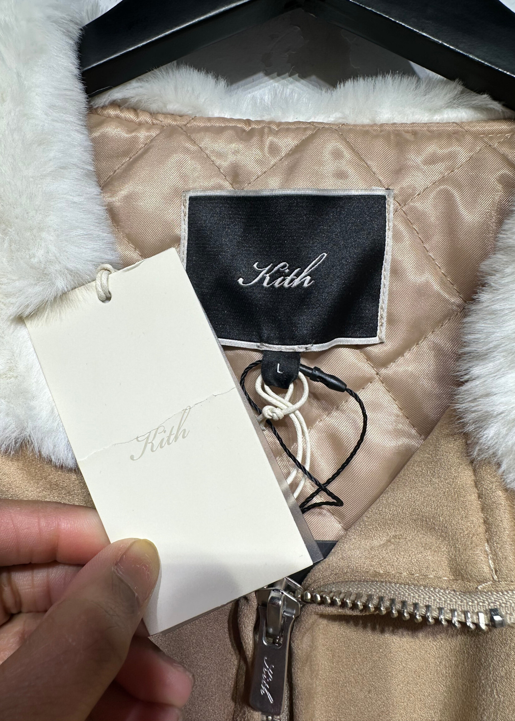 Kith NWT Nylas Hooded Zip Bomber Fem L