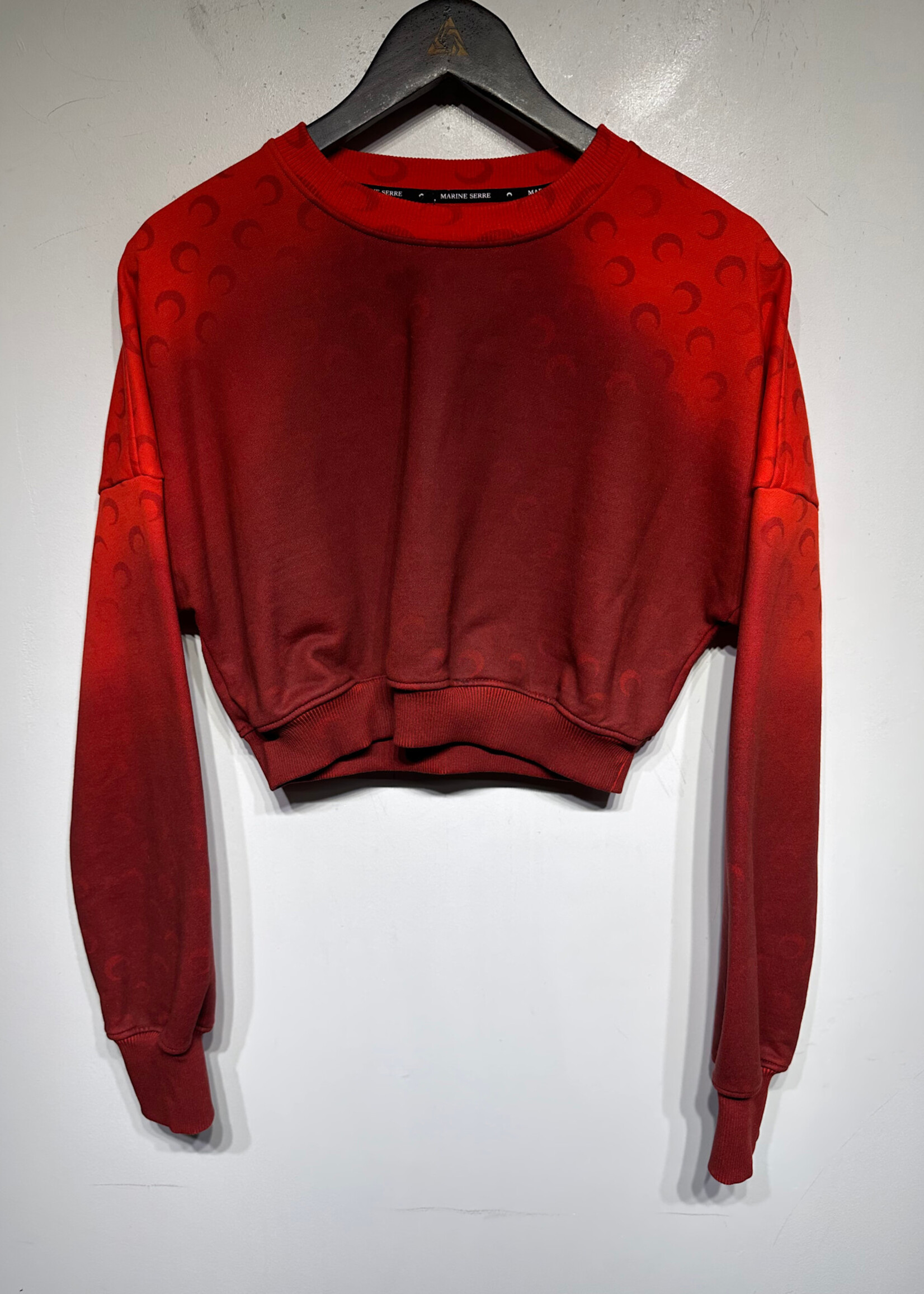 Marine Serre Red Monogram Crop Sweater L