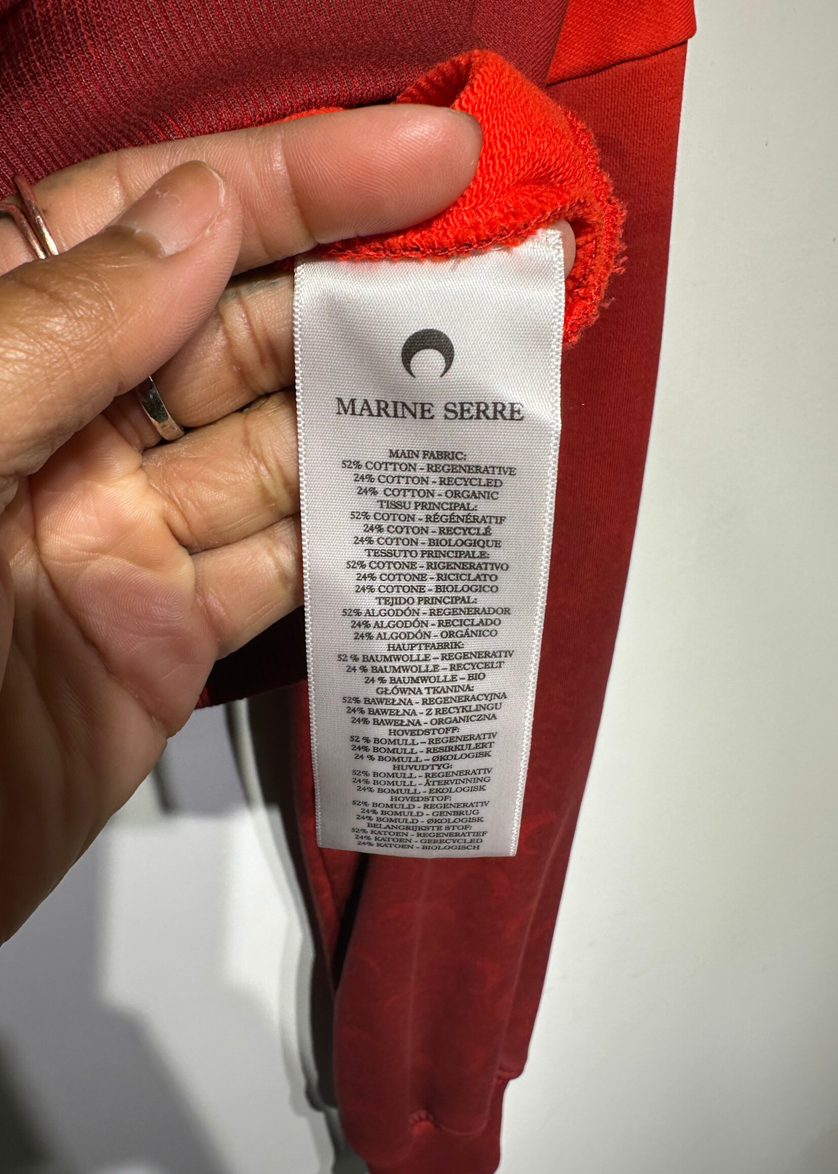 Marine Serre Red Monogram Crop Sweater L