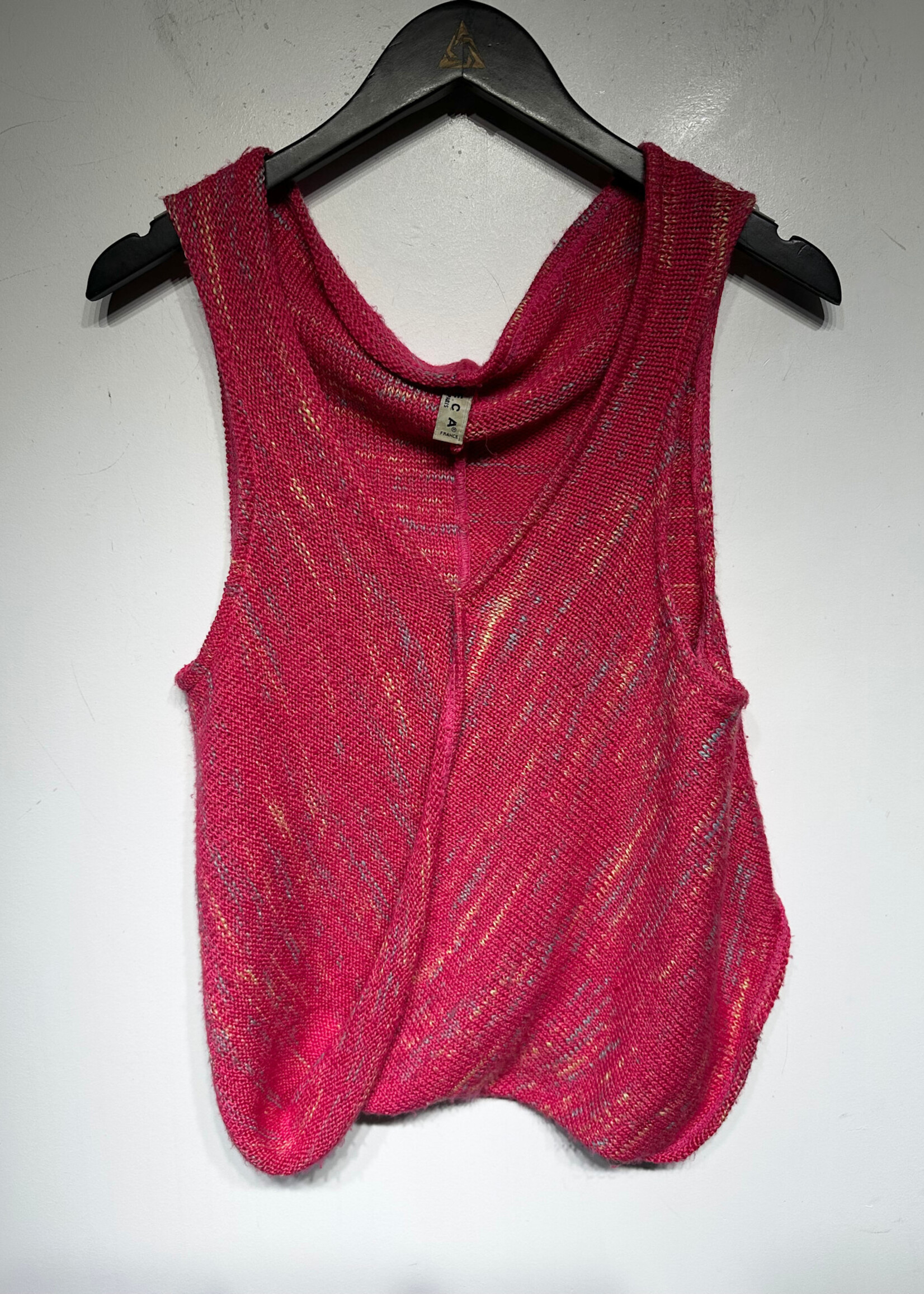 Deca Paris Pink Twisted Knit Tank M