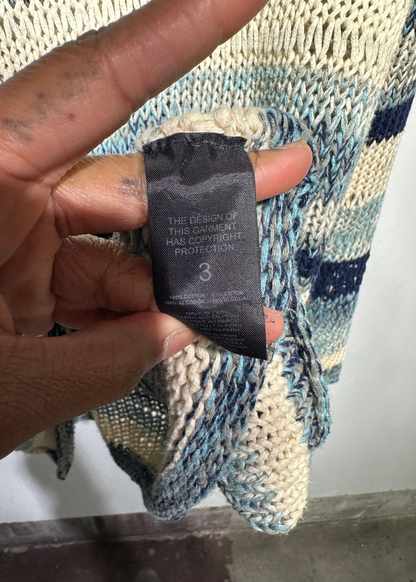 Custo Multicolor Blue Knit Sweater L/XL