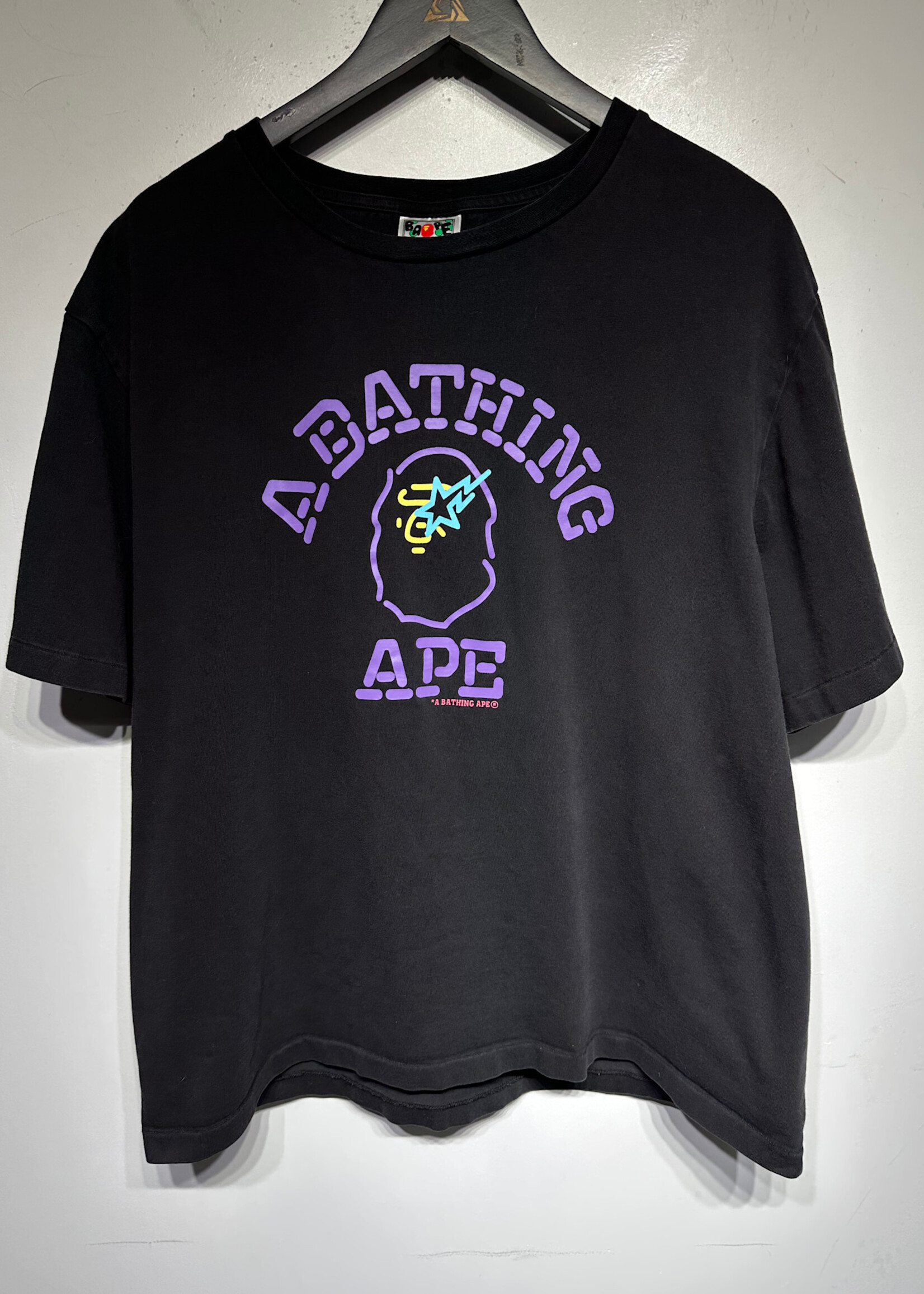 Bape Purple Black Logo Tee XXL