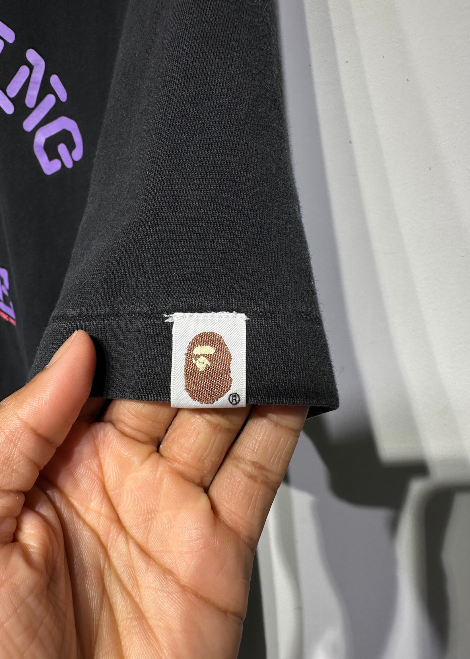 Bape Purple Black Logo Tee XXL