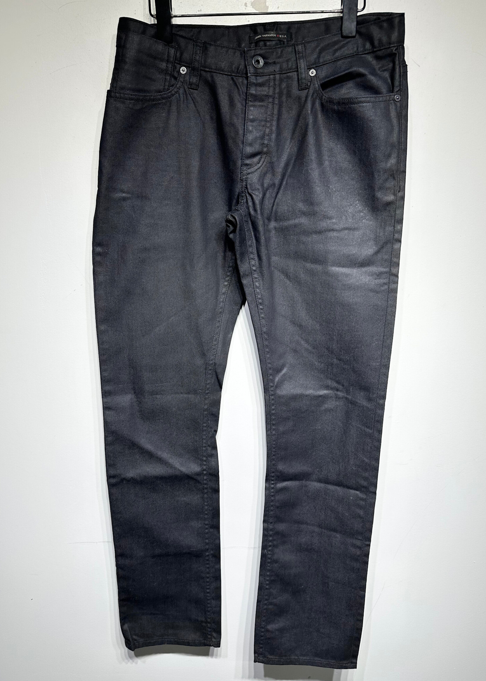 John Varatos Black Semi Wax Jeans 32 Masc