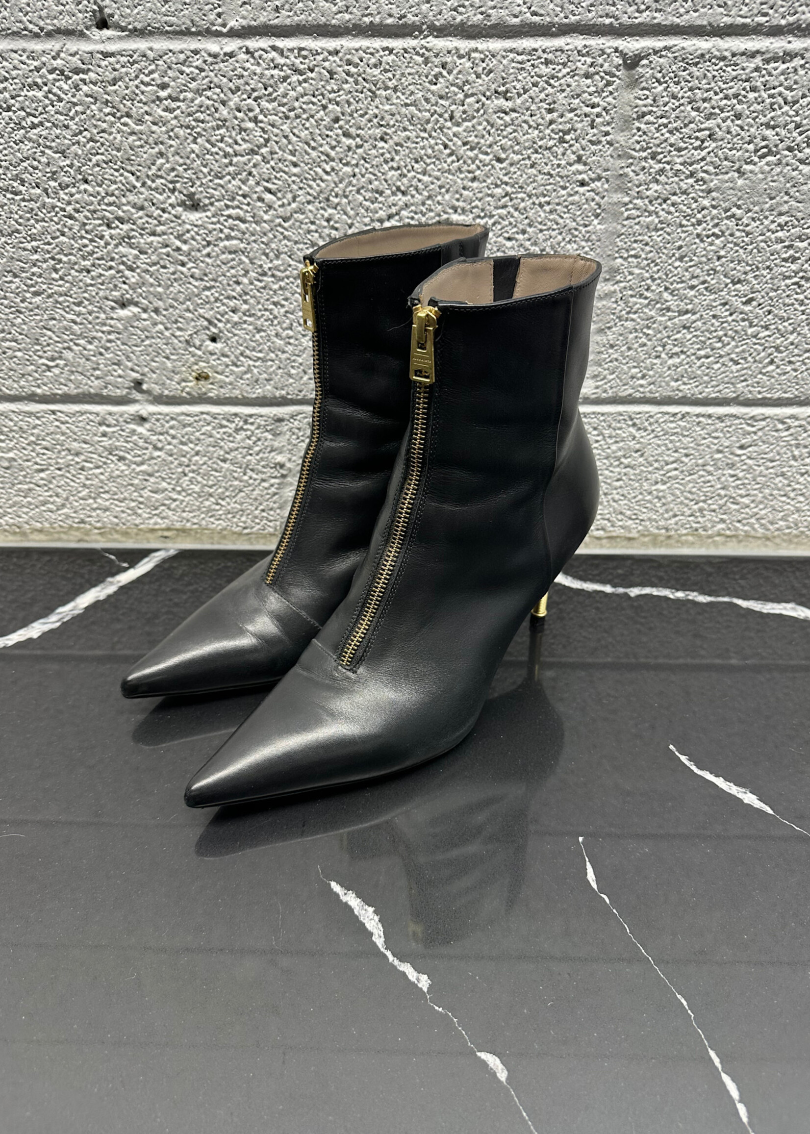 Allsaints Gold Screw Heel Boot 8.5 Fem