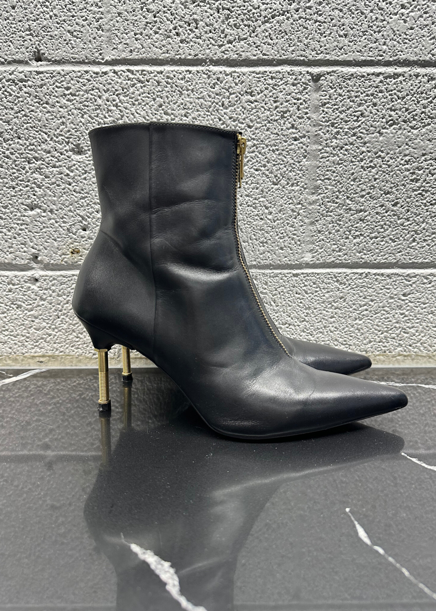 Allsaints Gold Screw Heel Boot 8.5 Fem