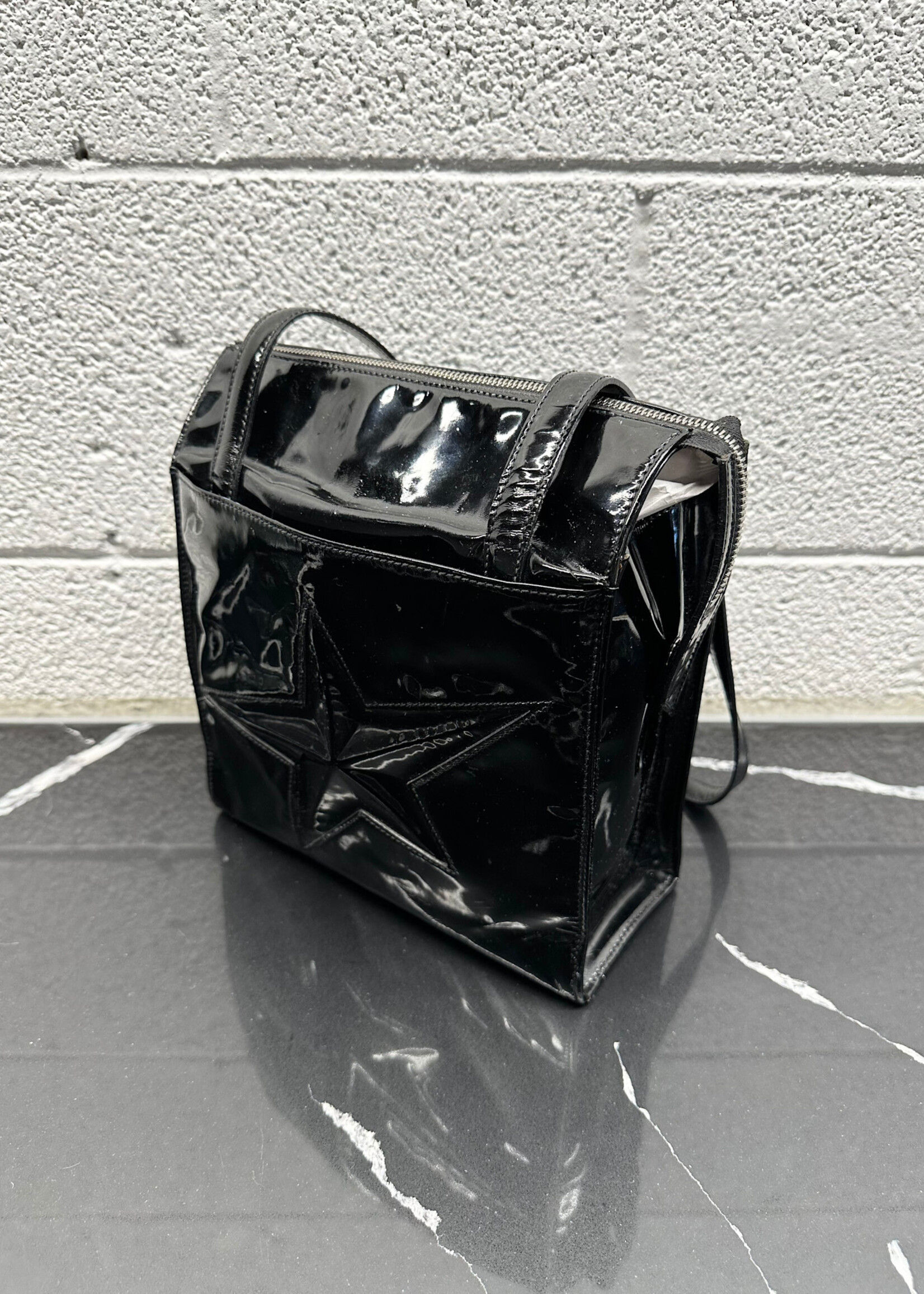 Thierry Mugler Black Star Patent Tote AS IS