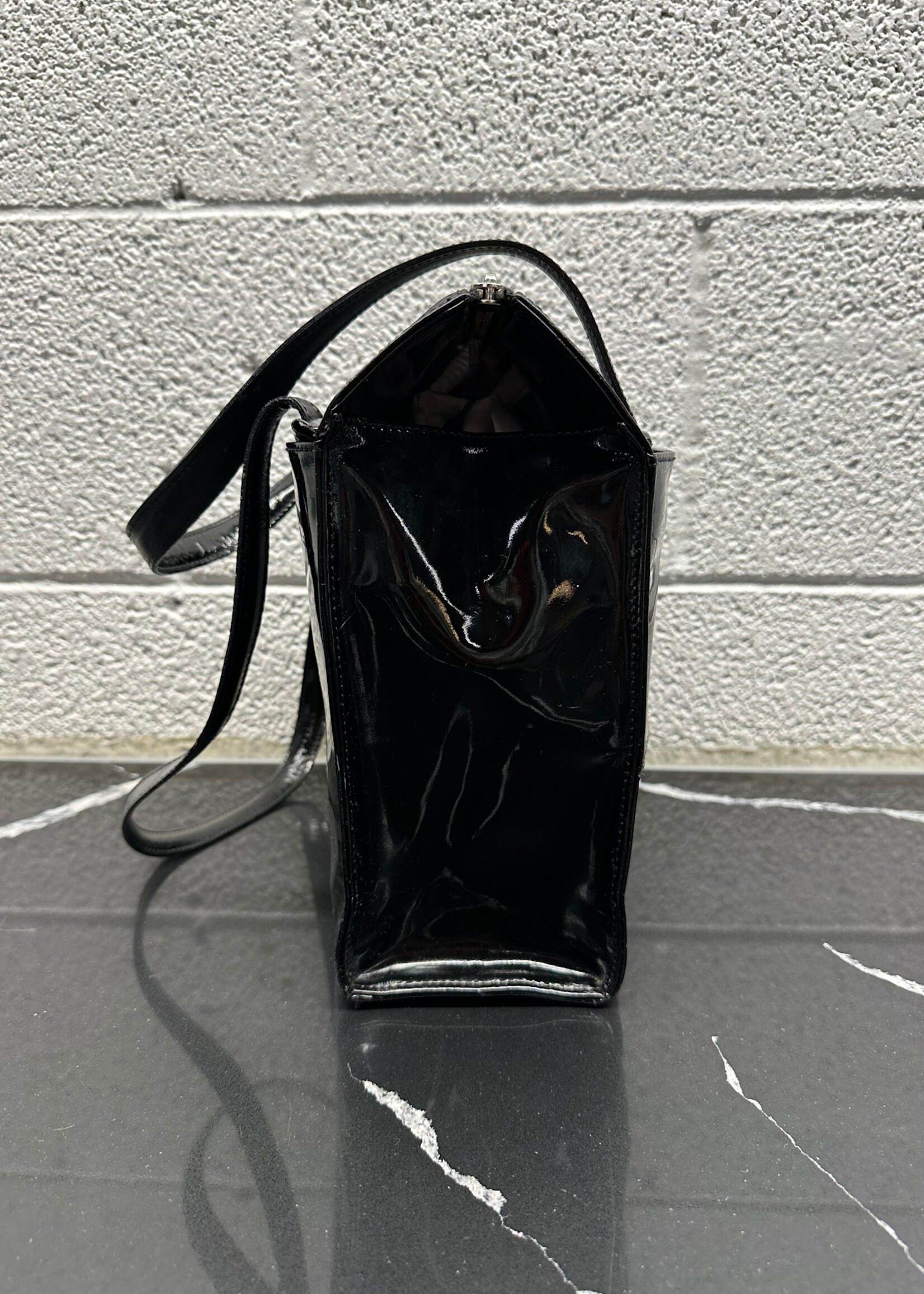 Thierry Mugler Black Star Patent Tote AS IS