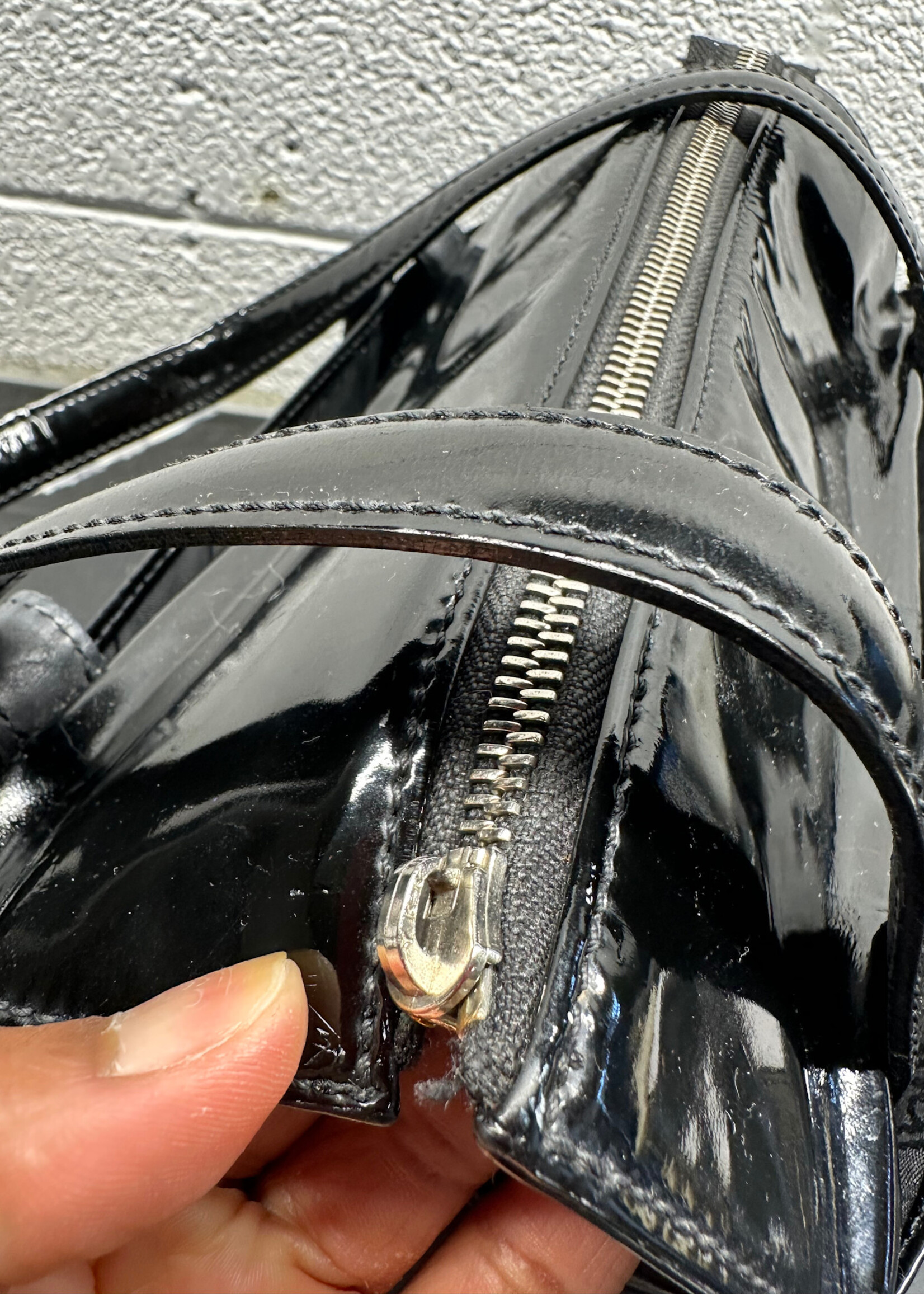 Thierry Mugler Black Star Patent Tote AS IS