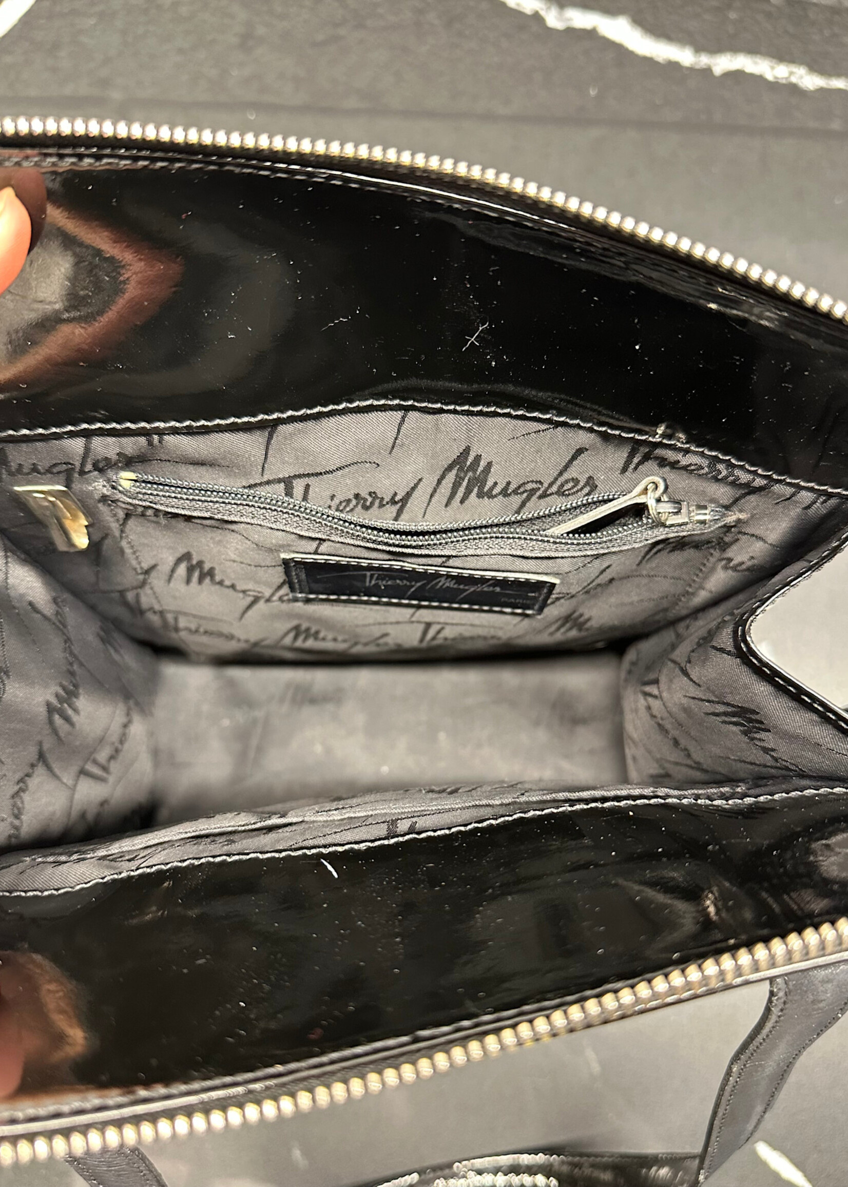 Thierry Mugler Black Star Patent Tote AS IS
