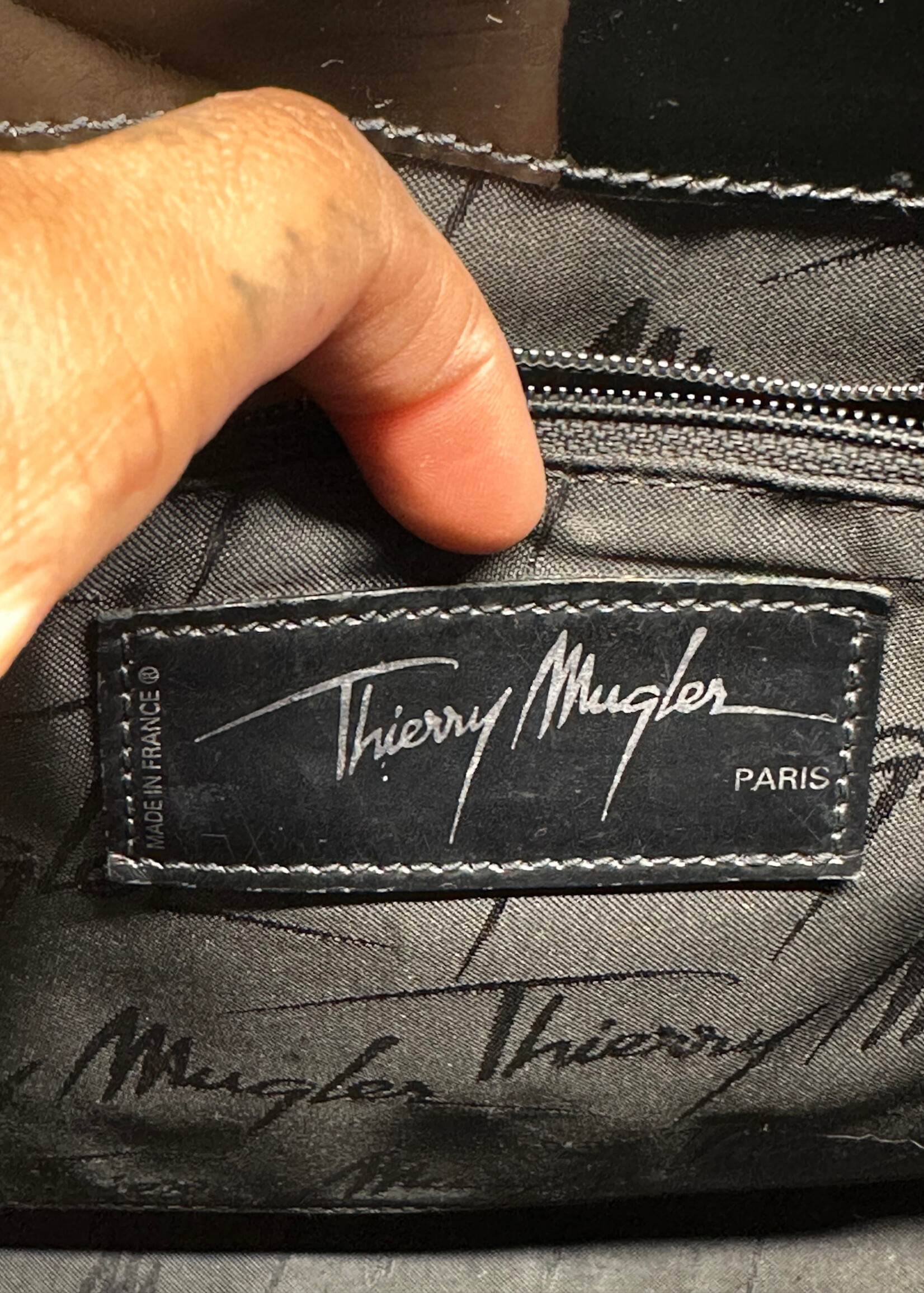 Thierry Mugler Black Star Patent Tote AS IS