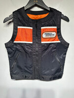 Harley Davidson Orange Black Nylon Vest XS Fem