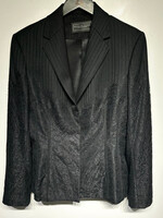 Richard Tyler Couture Lace Detail Black Blazer L