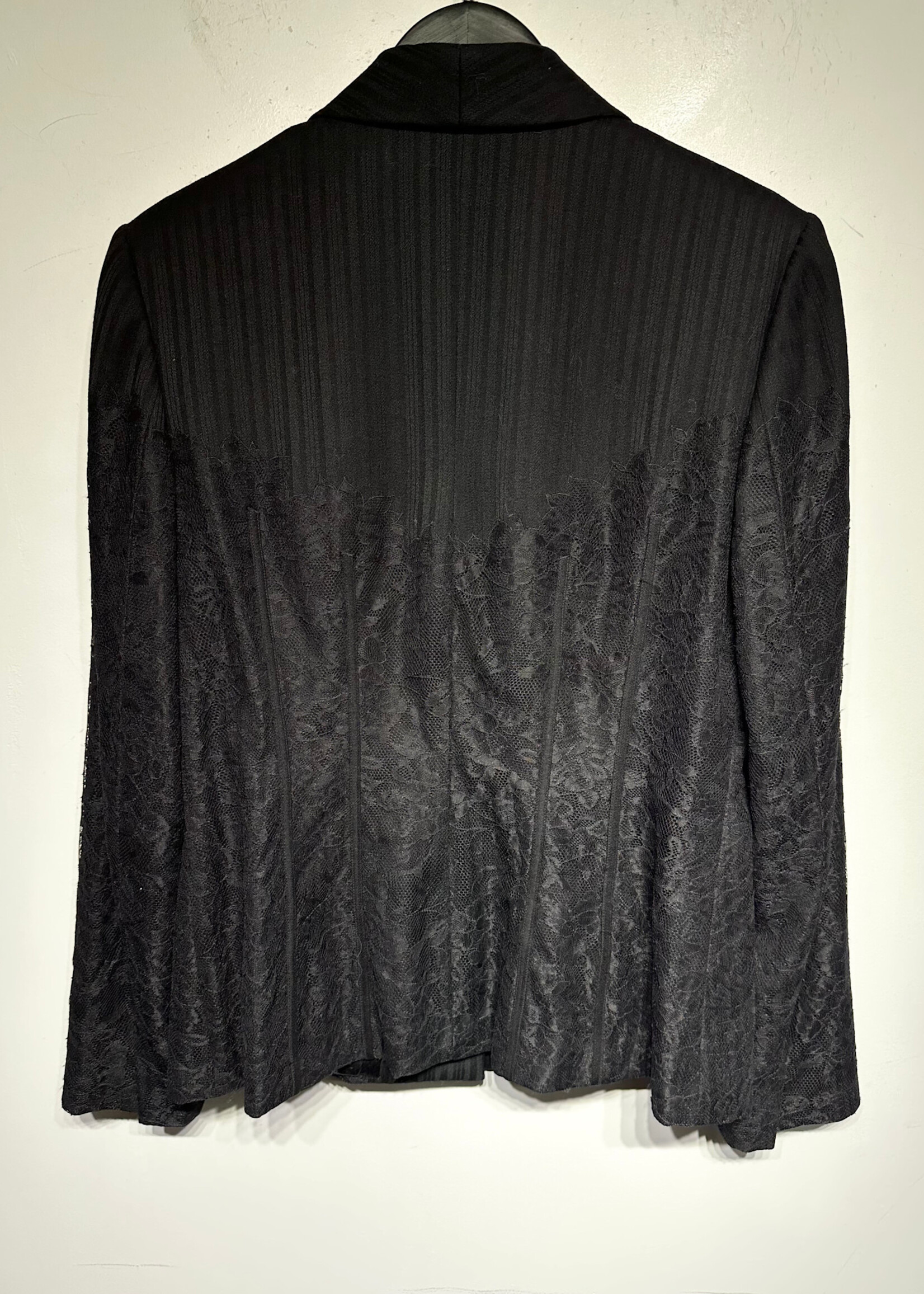 Richard Tyler Couture Lace Detail Black Blazer L