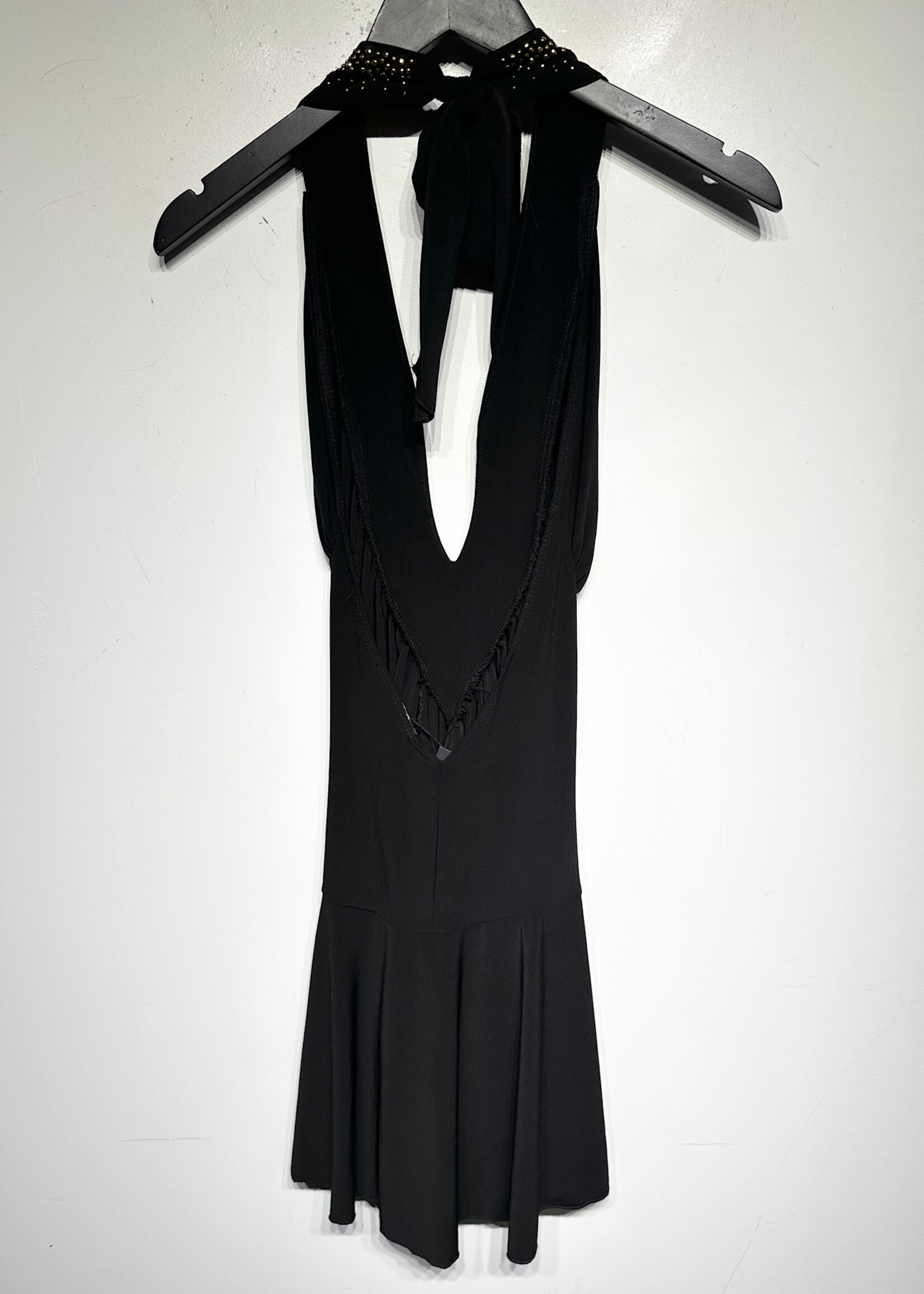 Entry Black Gold Haulter Dress L Fem