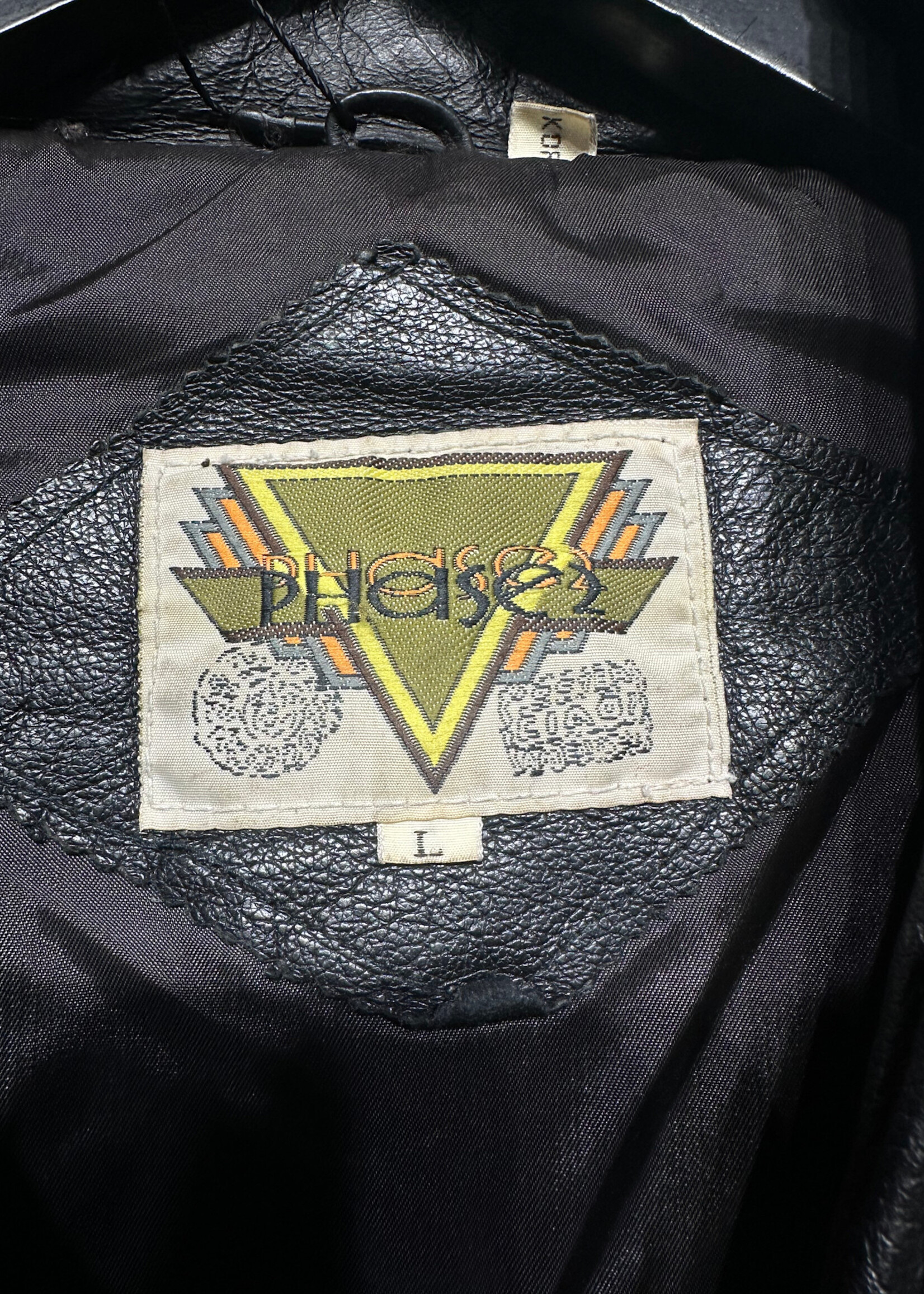 Phases Vintage Pool Balls Leather Jacket L