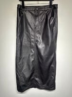 NWT Free People Black Faux Leather Maxi Skirt 29